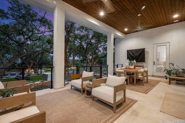 view of patio featuring outdoor dining space