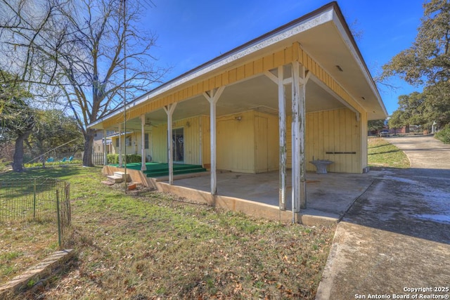 exterior space with a lawn