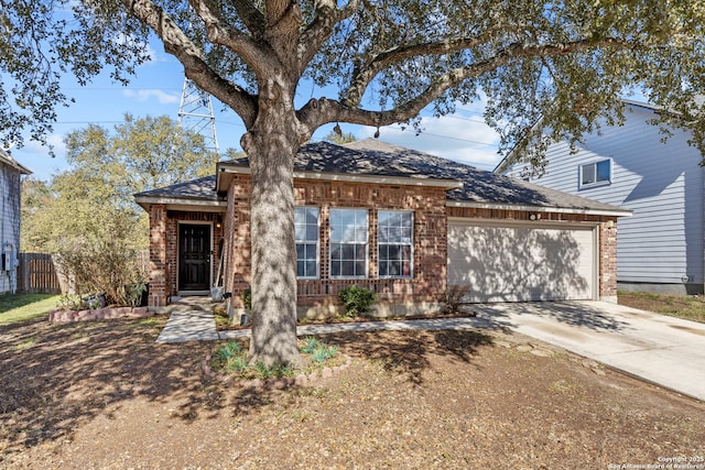 ranch-style home with a garage