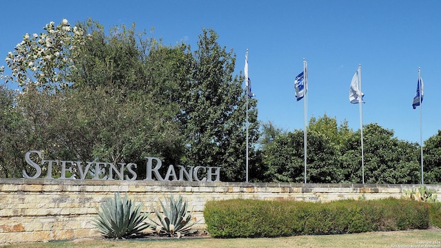 view of community sign