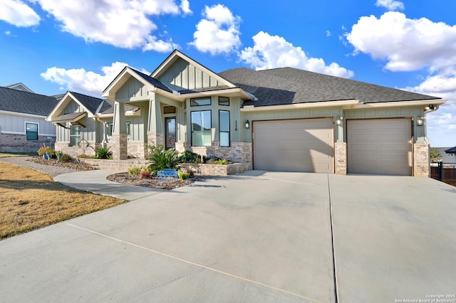 craftsman-style home featuring a garage and a porch