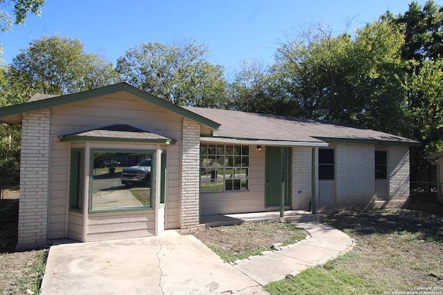 view of ranch-style house