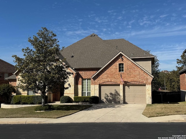 view of property featuring a garage