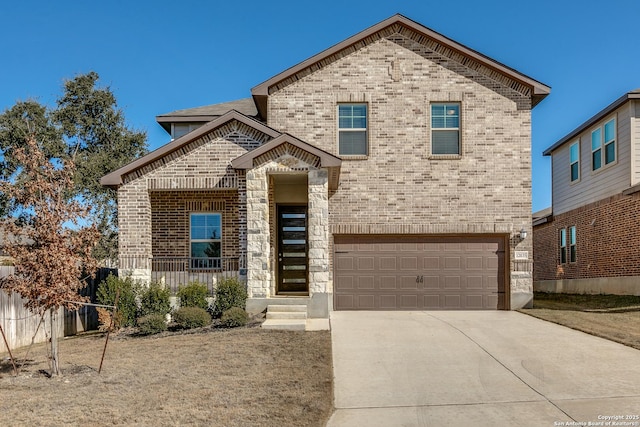 view of front of home featuring a garage