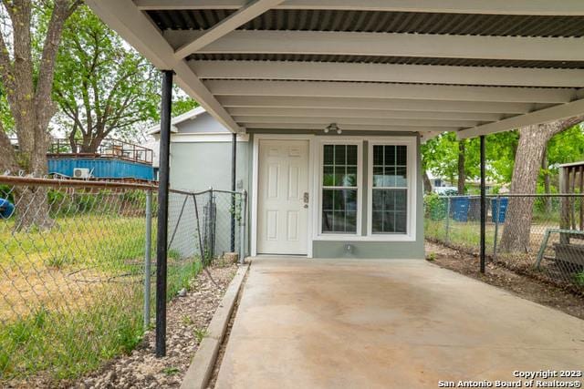 view of doorway to property