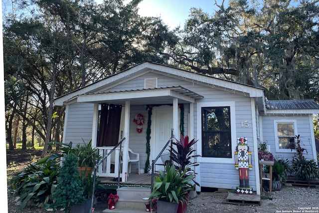 view of bungalow-style home