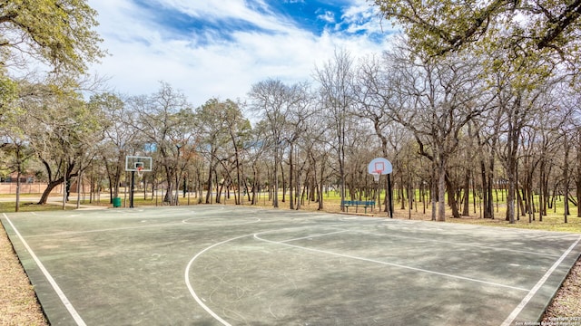 view of basketball court