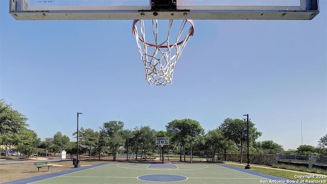 view of basketball court