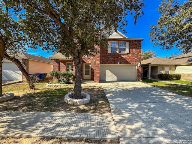 view of front of home featuring a garage and a front lawn