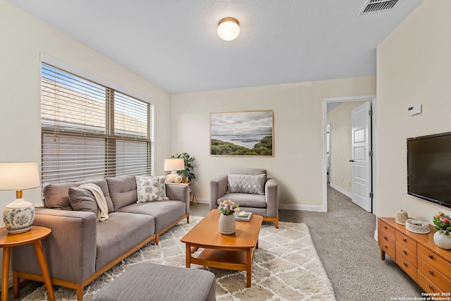 view of carpeted living room