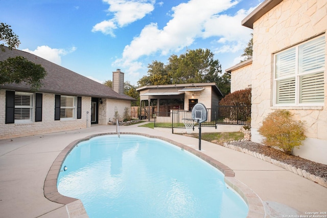 view of pool with a patio