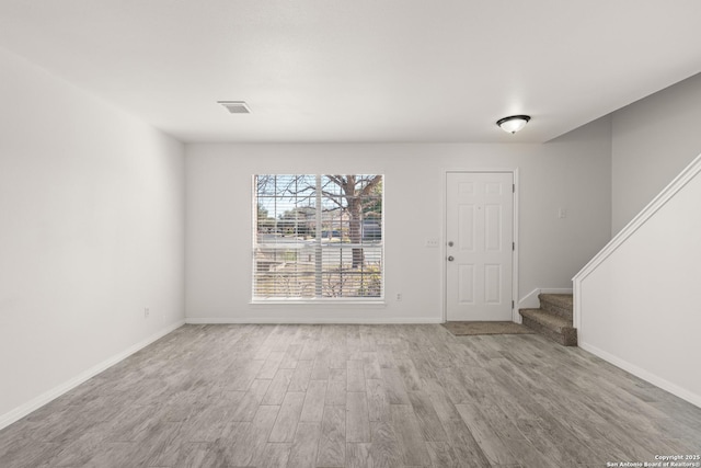 entryway featuring light hardwood / wood-style floors