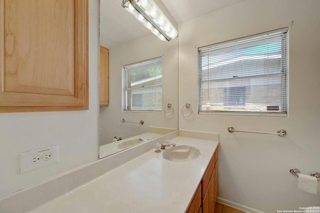 bathroom with vanity