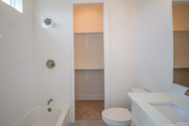 1255 Canyon Lk, Canyon Lake, TX 78133 - full bathroom with toilet, bathing tub / shower combination, and vanity