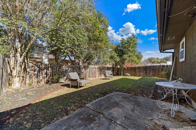 view of yard featuring a patio area