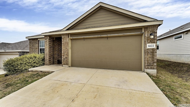 view of single story home