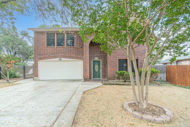 view of front facade with a garage