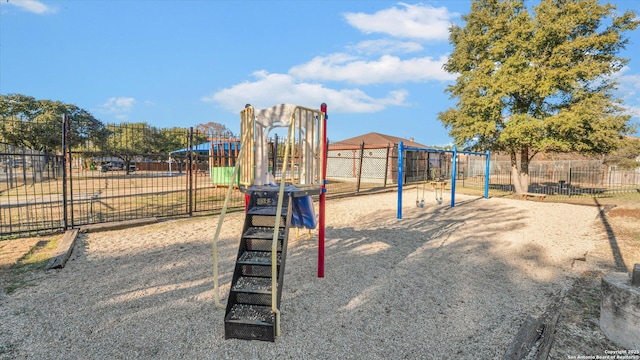 view of jungle gym