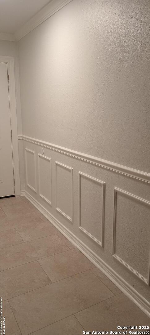 hall with crown molding