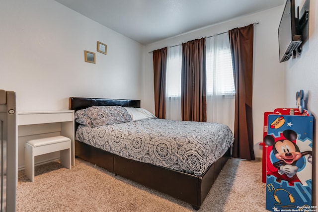 bedroom with carpet floors