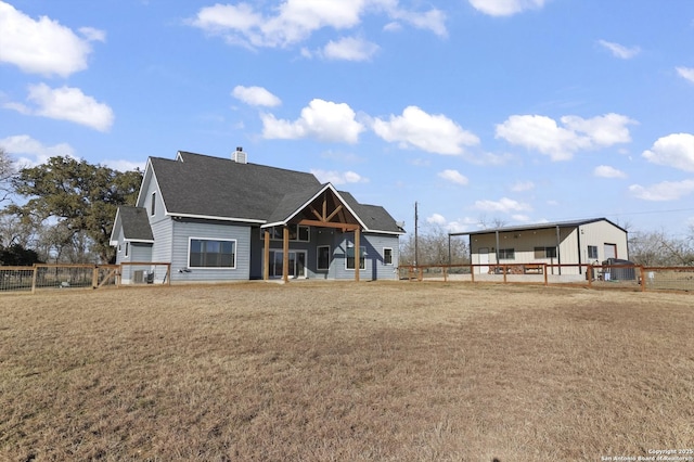 exterior space with a front yard