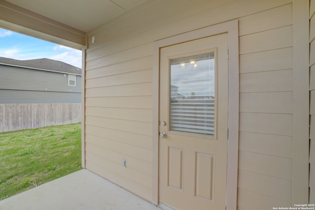 view of doorway to property