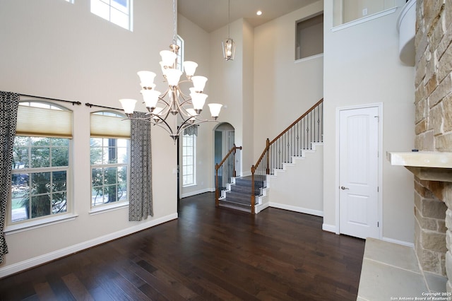 entryway with plenty of natural light and a high ceiling