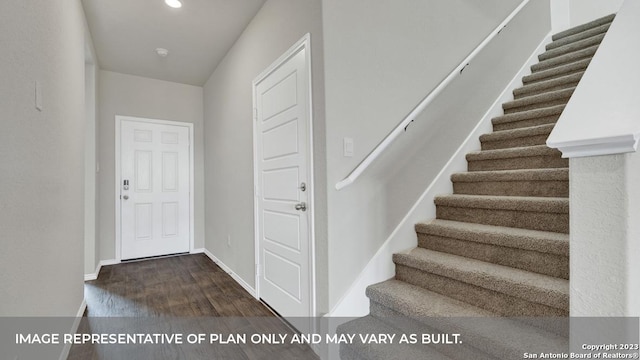 interior space with hardwood / wood-style flooring