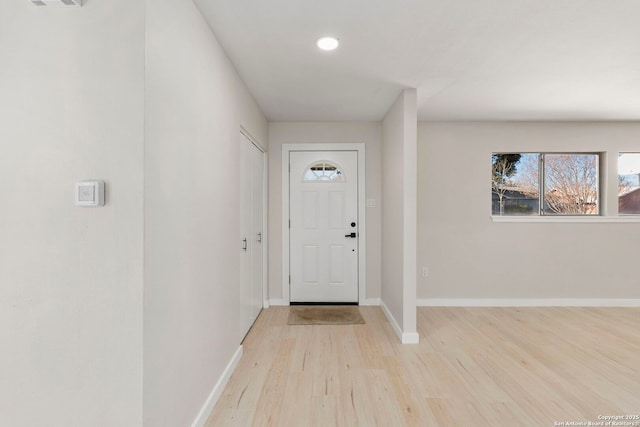 foyer featuring light hardwood / wood-style flooring