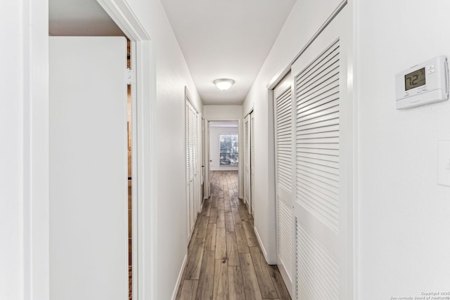 hall featuring hardwood / wood-style floors