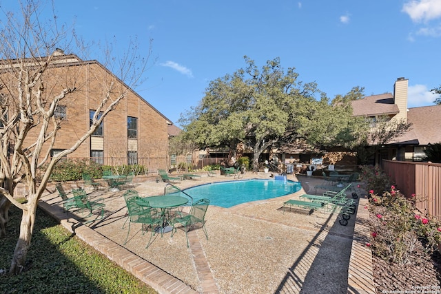 view of pool with a patio area