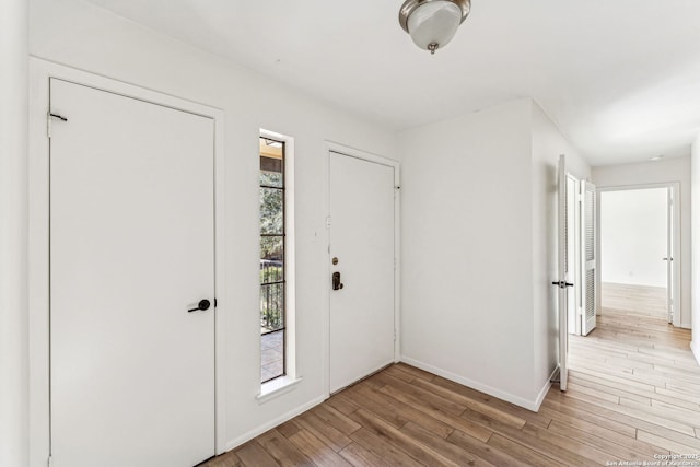 entryway featuring light hardwood / wood-style floors