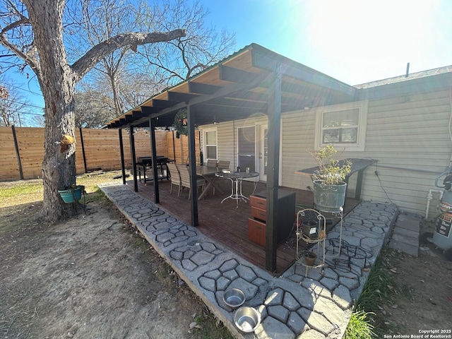 view of patio with a deck