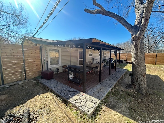 rear view of house featuring a patio area