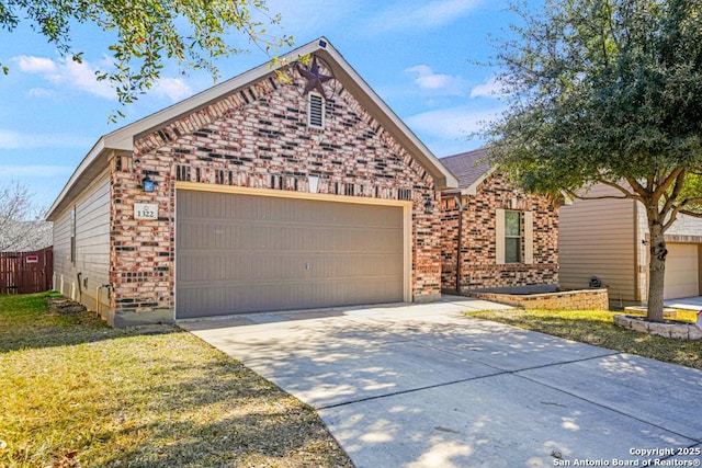 view of property with a front lawn