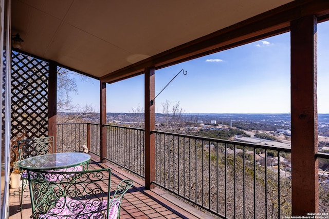 view of balcony