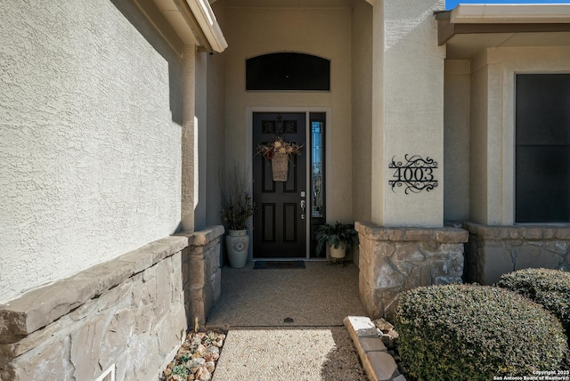 view of doorway to property