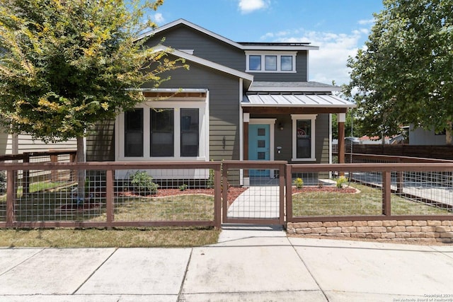 view of front of home with covered porch