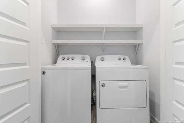 laundry room featuring washer and dryer