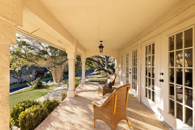 view of patio / terrace with french doors