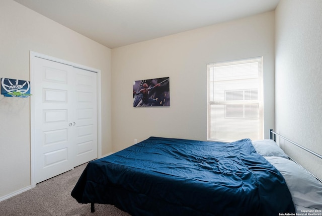 view of carpeted bedroom