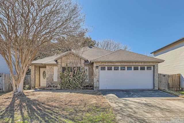 view of front facade featuring a garage