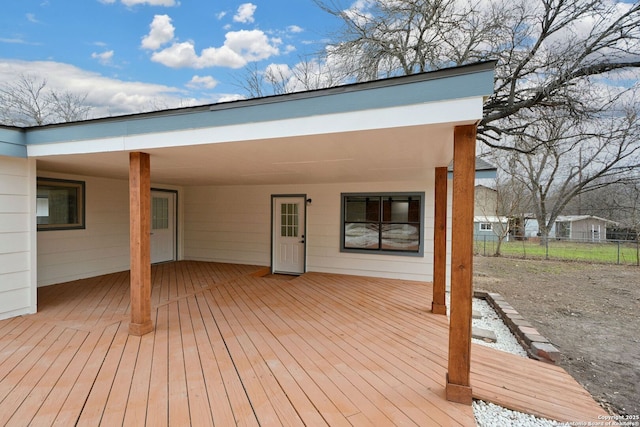 view of wooden terrace