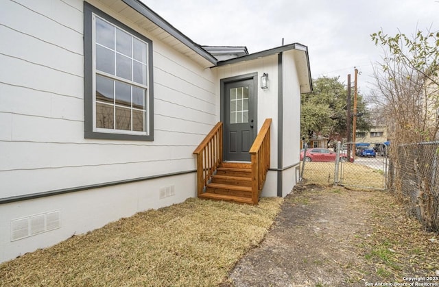 view of doorway to property