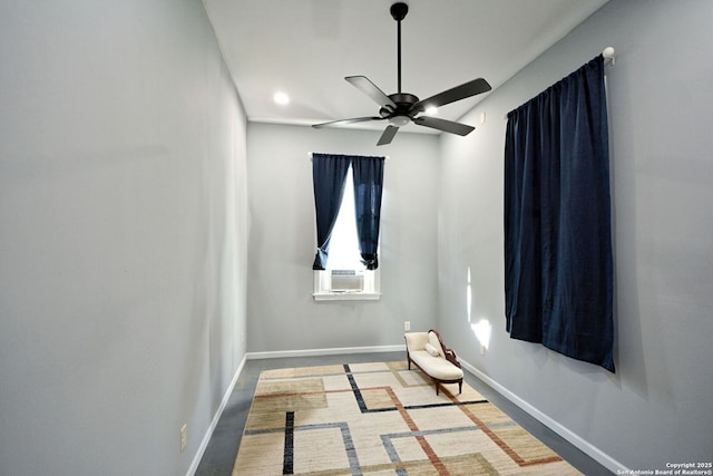 unfurnished bedroom with ceiling fan