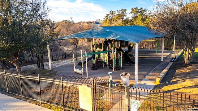 view of jungle gym