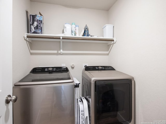 laundry room featuring washer and dryer