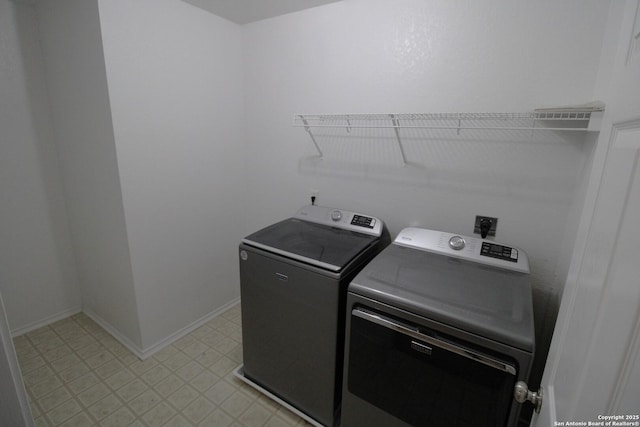 washroom featuring separate washer and dryer