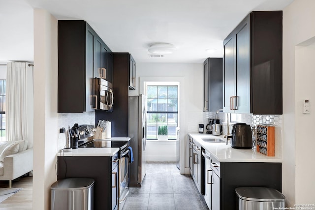 kitchen featuring stainless steel appliances and backsplash