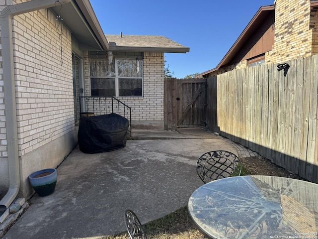 view of patio / terrace featuring area for grilling